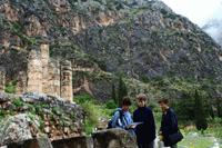 Therese gives Peter and Paul a history lesson regarding the ruins of Delphi